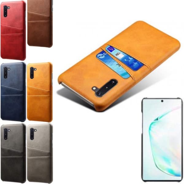 Samsung Note10 skal fodral skydd skinn kort visa mastercard