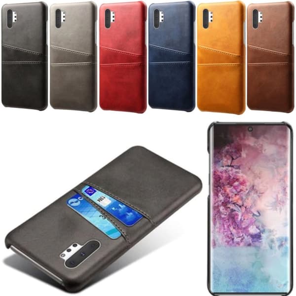 Samsung Note10 Plus skal fodral skydd skinn kort kredit visa