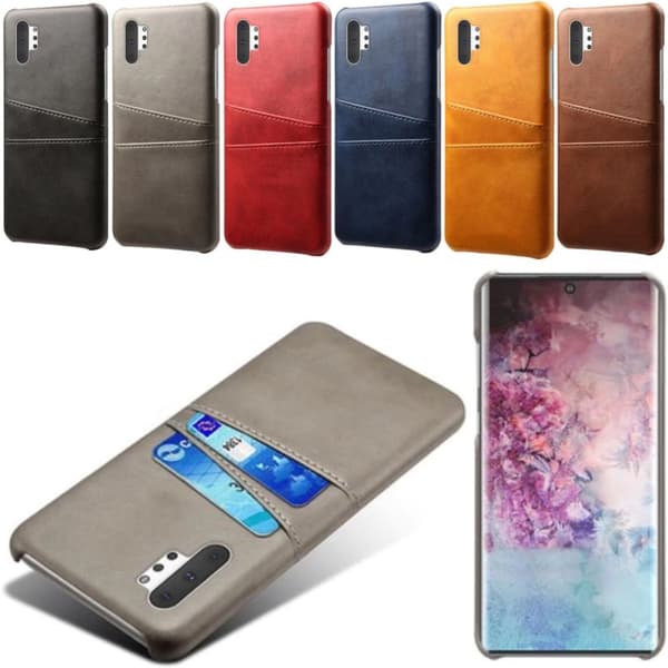 Samsung Note10 Plus skal fodral skydd skinn kort kredit visa