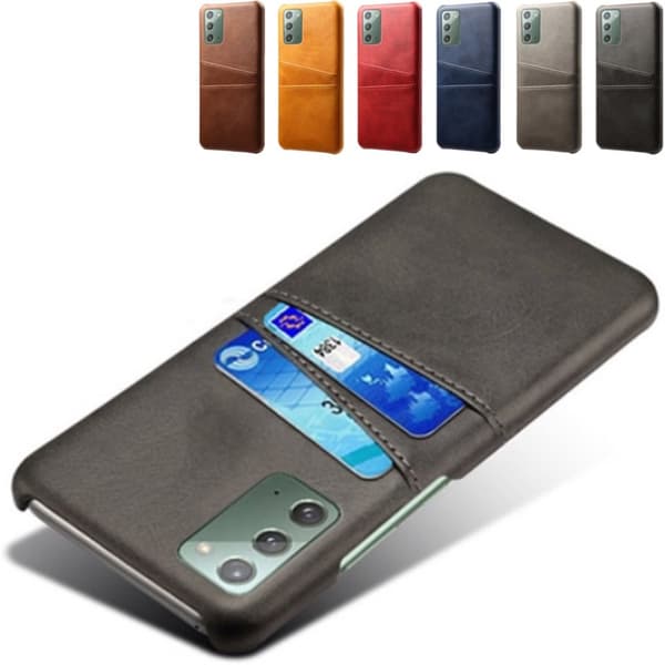 Samsung Note20 skal fodral skydd skinn kort visa mastercard