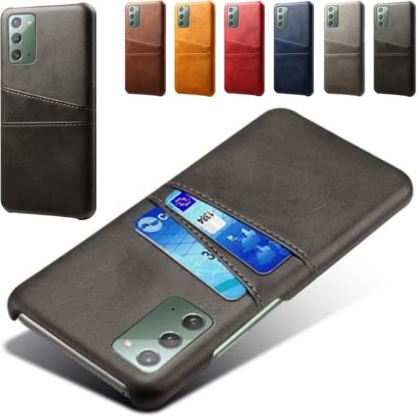 Samsung Note20 skal fodral skydd skinn kort visa mastercard