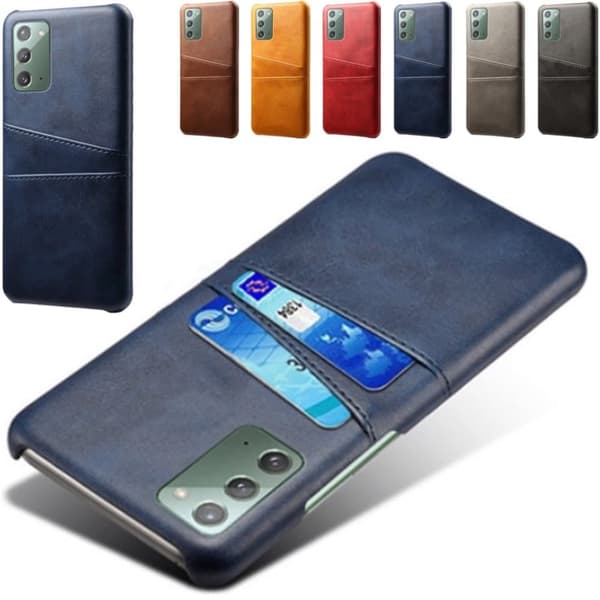 Samsung Note20 skal fodral skydd skinn kort visa mastercard