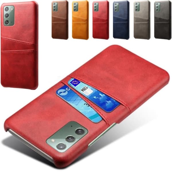 Samsung Note20 skal fodral skydd skinn kort visa mastercard
