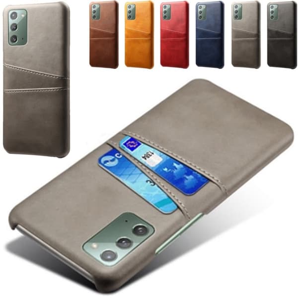 Samsung Note20 skal fodral skydd skinn kort visa mastercard