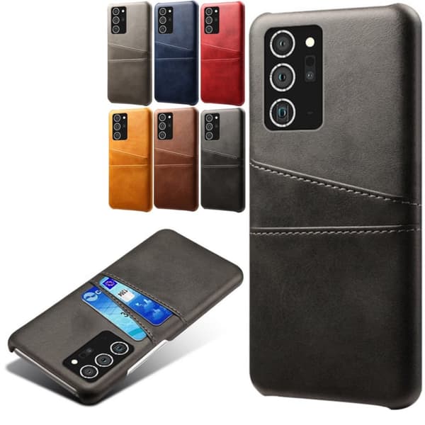 Samsung Note20 Ultra skal fodral skydd skinn kort kredit visa