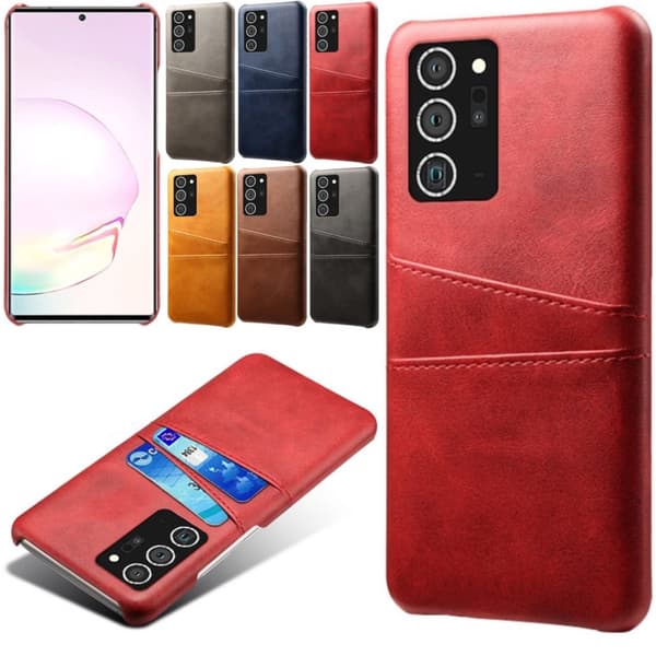 Samsung Note20 Ultra skal fodral skydd skinn kort kredit visa