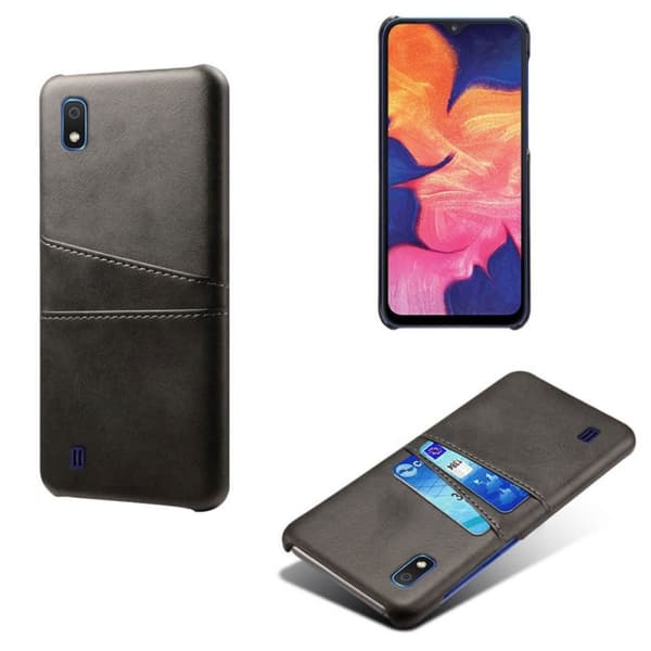 Samsung A10 skal fodral skydd skinn kort visa mastercard amex