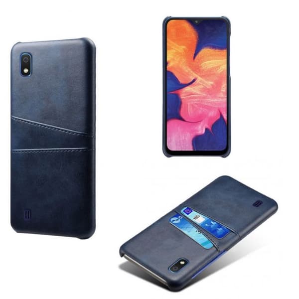 Samsung A10 skal fodral skydd skinn kort visa mastercard amex