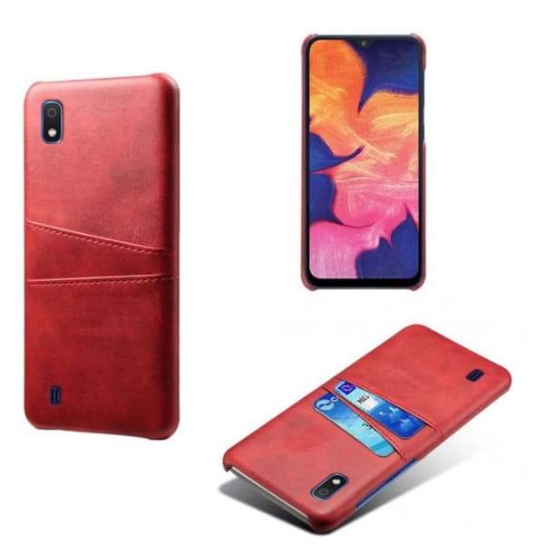 Samsung A10 skal fodral skydd skinn kort visa mastercard amex