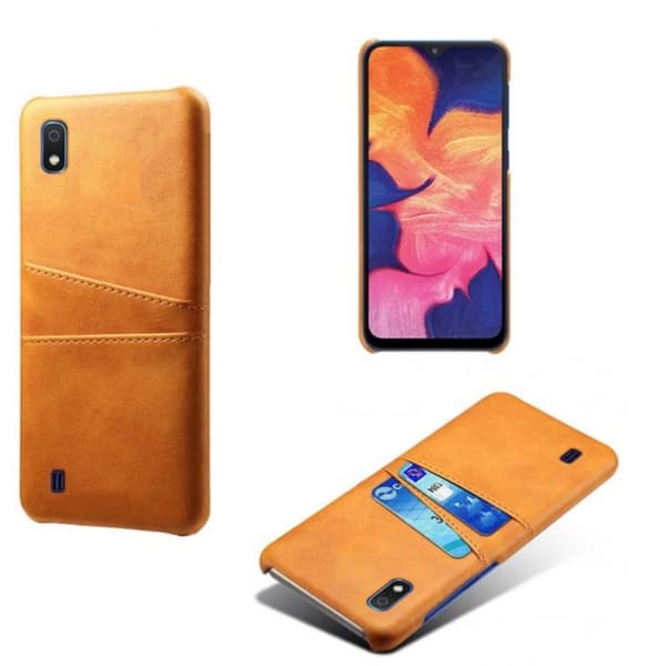 Samsung A10 skal fodral skydd skinn kort visa mastercard amex