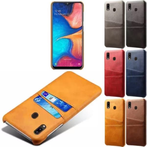 Samsung A40 skal fodral skydd skinn kort visa mastercard