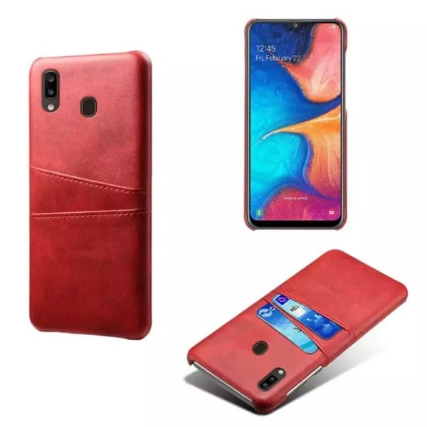 Samsung A40 skal fodral skydd skinn kort visa mastercard