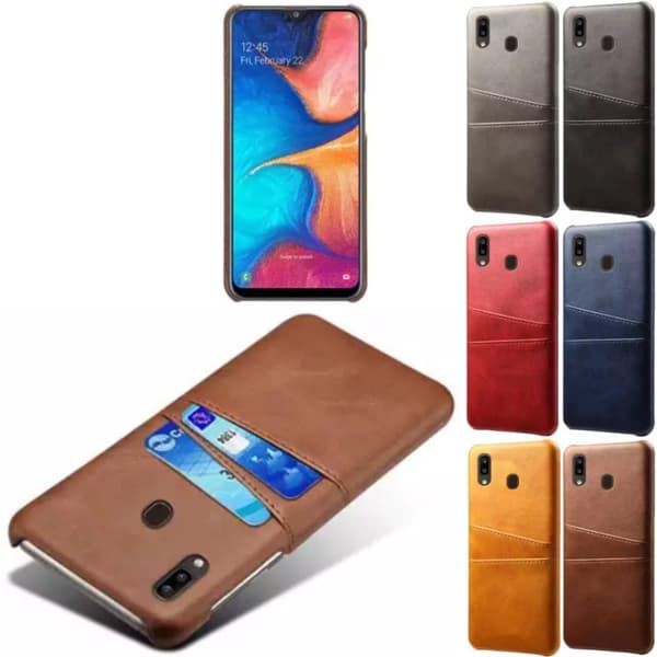Samsung A40 skal fodral skydd skinn kort visa mastercard