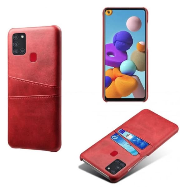 Samsung Galaxy A21s skal fodral skydd skinn kort visa amex