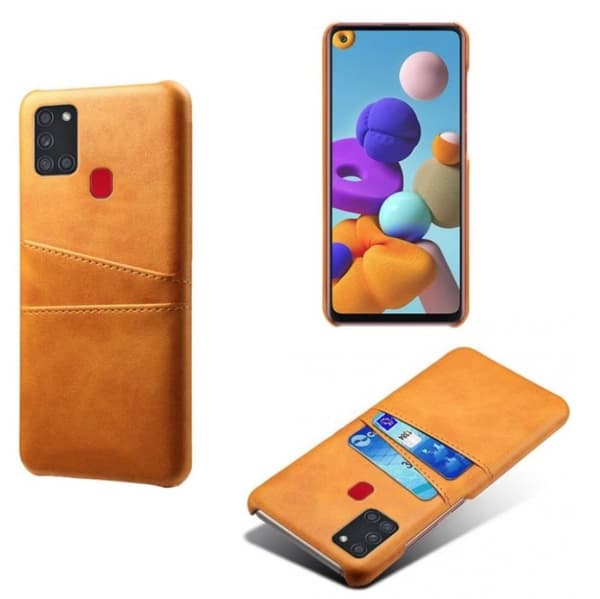 Samsung Galaxy A21s skal fodral skydd skinn kort visa amex