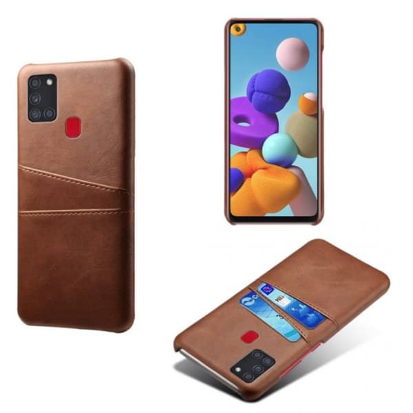 Samsung Galaxy A21s skal fodral skydd skinn kort visa amex