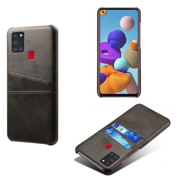 Samsung Galaxy A21s skal fodral skydd skinn kort visa amex