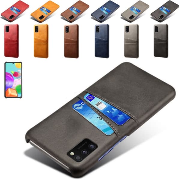 Samsung Galaxy A41 skal fodral skydd skinn kort visa amex