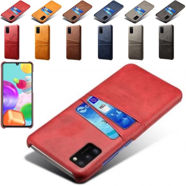 Samsung Galaxy A41 skal fodral skydd skinn kort visa amex