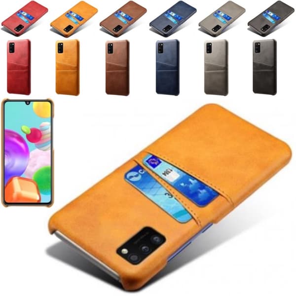Samsung Galaxy A41 skal fodral skydd skinn kort visa amex