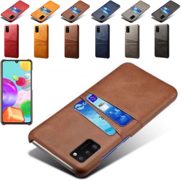 Samsung Galaxy A41 skal fodral skydd skinn kort visa amex