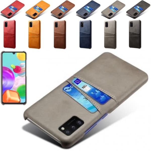 Samsung Galaxy A41 skal fodral skydd skinn kort visa amex