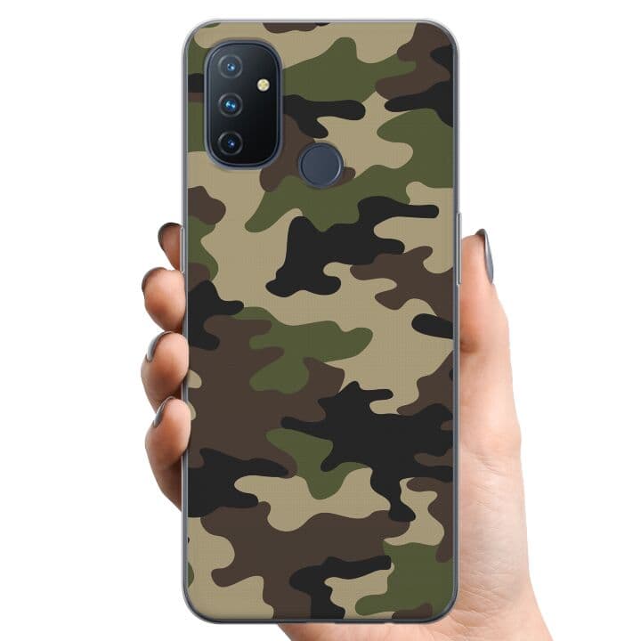OnePlus Nord N100 TPU Mobilskal Woodland Camo