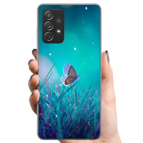 Samsung Galaxy A52 5G TPU Mobilcover Magisk Sommerfugl