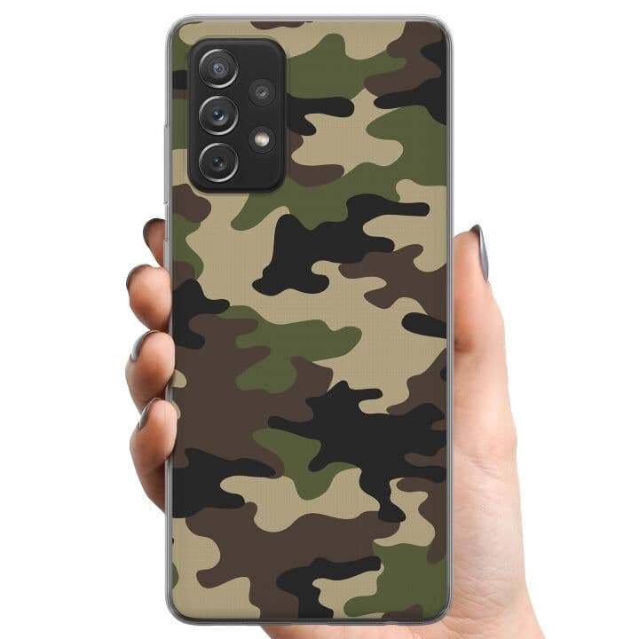 Samsung Galaxy A52 5G TPU Mobilskal Woodland Camo