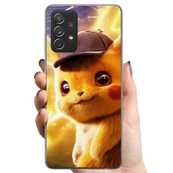 Samsung Galaxy A52 5G TPU Matkapuhelimen kuori Etsivä Pikachu