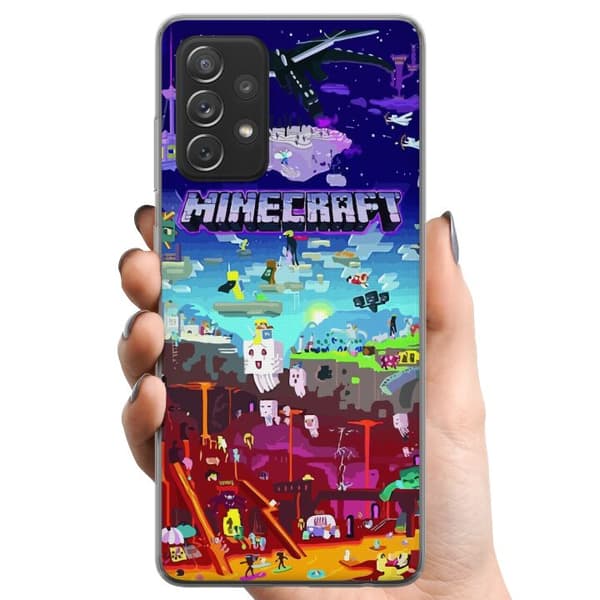 Samsung Galaxy A52 5G TPU Matkapuhelimen kuori MineCraft