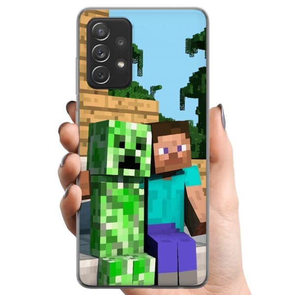 Samsung Galaxy A52 5G TPU Matkapuhelimen kuori MineCraft