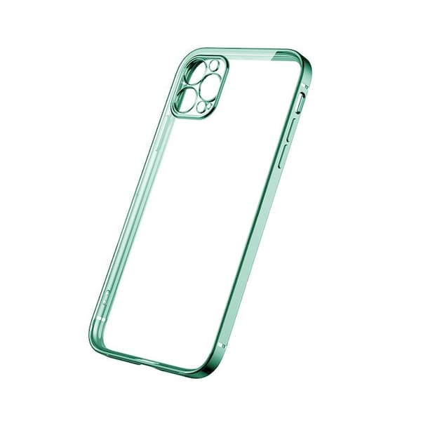iPhone 12/12 Pro Tunn Transparent Ram Skal Hög kvalité - Grön