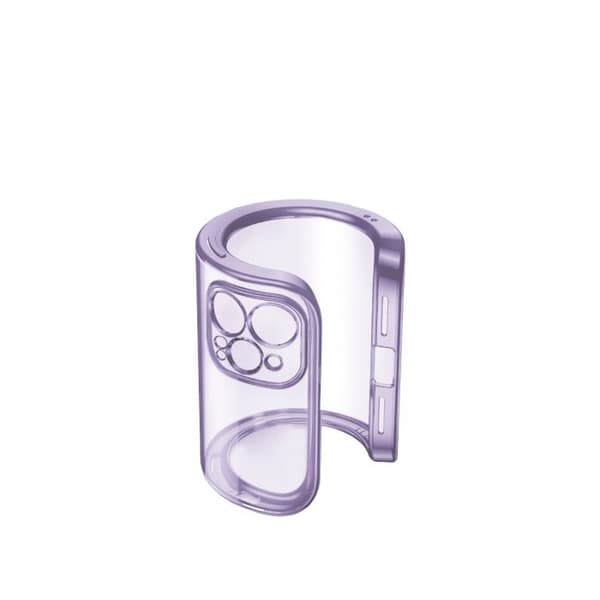 iPhone 12/12 Pro Tunn Transparent Ram Skal Hög kvalité - Lila