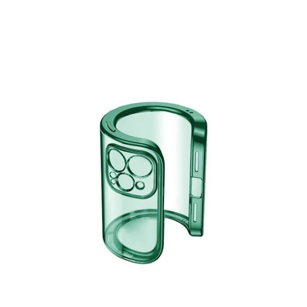 iPhone 12/12 Pro Tunn Transparent Ram Skal Hög kvalité - Mörk Grön