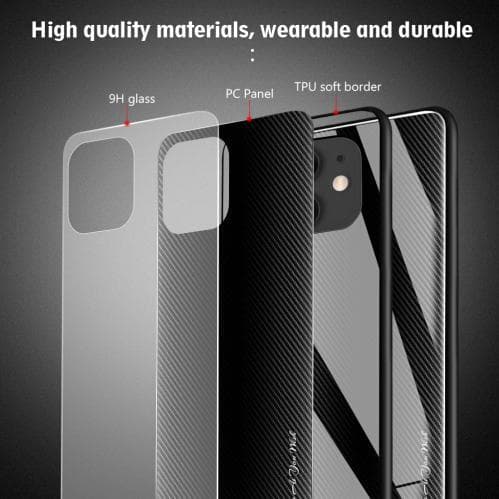 Carbon Fibre Skal för iPhone 12/12 Pro - Svart