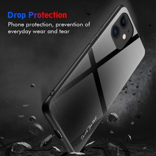 Carbon Fibre Skal för iPhone 12/12 Pro - Svart