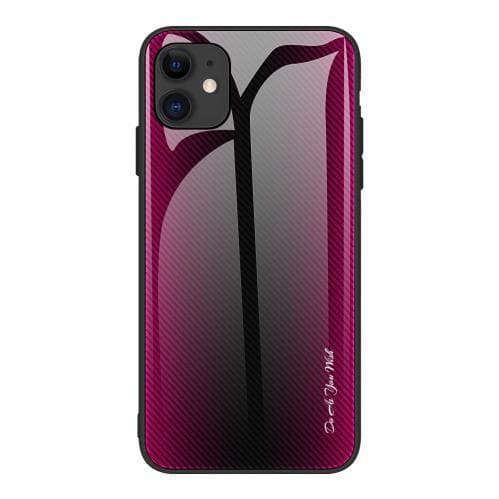 Carbon Fibre Skal för iPhone 12/12 Pro - Röd