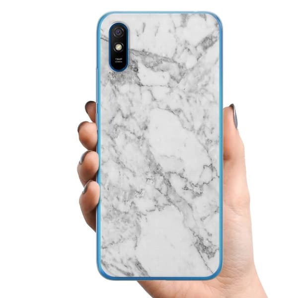 Xiaomi Redmi 9A TPU Matkapuhelimen kuori Marmori Valkoinen