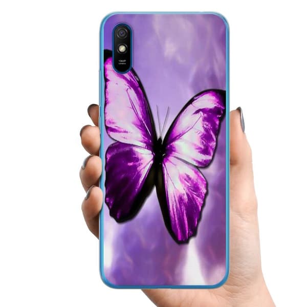 Xiaomi Redmi 9A TPU Mobilcover Fjærilt