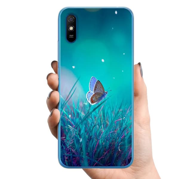 Xiaomi Redmi 9A TPU Mobilcover Magisk Sommerfugl