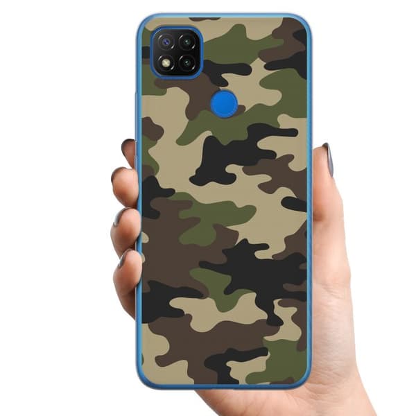 Xiaomi Redmi 9C TPU Mobilcover Skov camo
