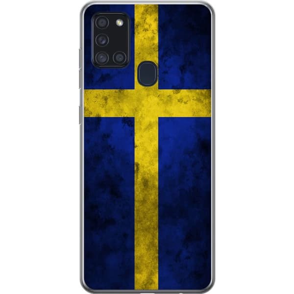 Samsung Galaxy A21s Deksel / Mobildeksel - Sverige Flag