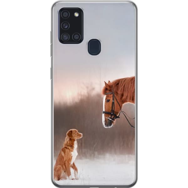 Samsung Galaxy A21s Cover / Mobilcover - Hest & Hund