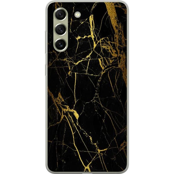 Samsung Galaxy S21 FE 5G Skal / Mobilskal - Marble Black&Gold