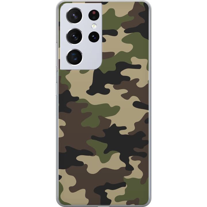 Samsung Galaxy S21 Ultra 5G Skal / Mobilskal - Woodland Camo