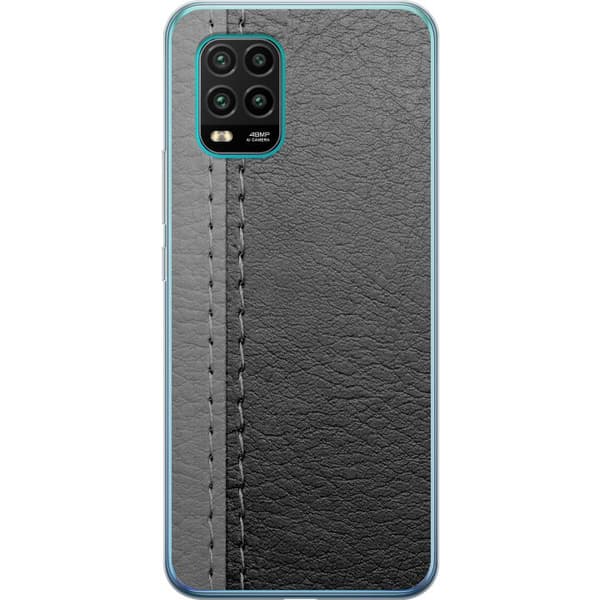 Xiaomi Mi 10 Lite 5G Skal / Mobilskal - Black & Grey Leather