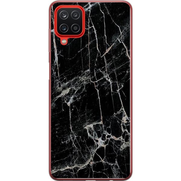 Samsung Galaxy A12 Kuori / Matkapuhelimen kuori - Musta marmori