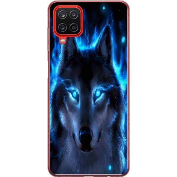 Samsung Galaxy A12 Kuori / Matkapuhelimen kuori - susi