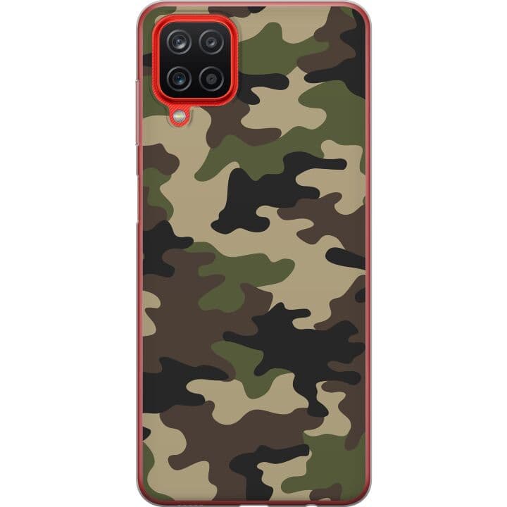 Samsung Galaxy A12 Skal / Mobilskal - Woodland Camo